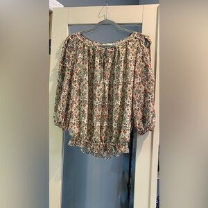 🌱🌼🧡Max Studio Cottagecore Floral Ruffled Top